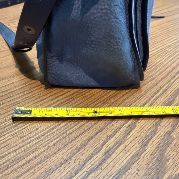 Rebecca Minkoff Darren Messenger Bag Blue Nubuck Crossbody - Picture 10 of 16